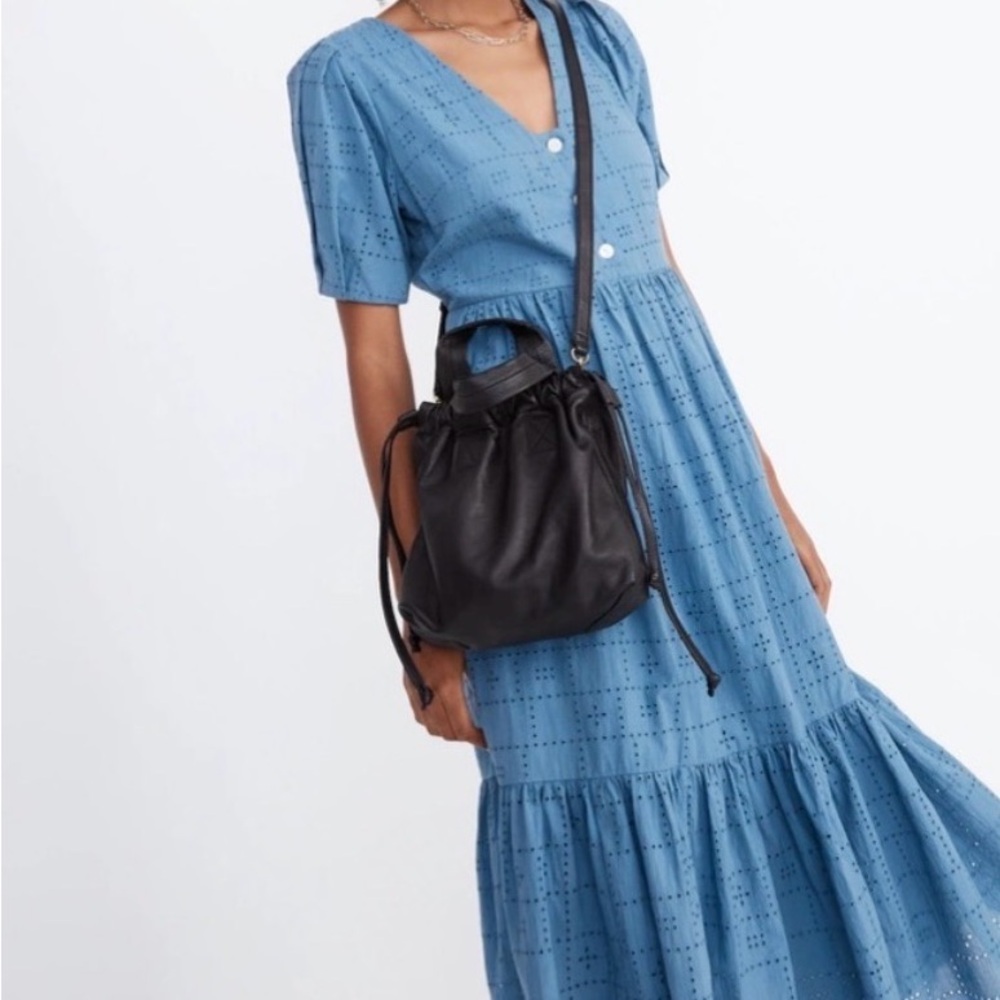 NWT Madewell Piazza Leather Crossbody Bag Black